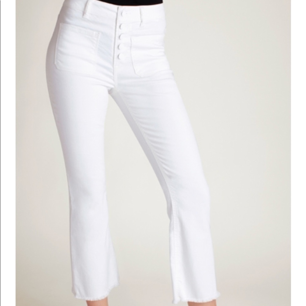 KENSIE JEANS High Rise Flare Crop Jean